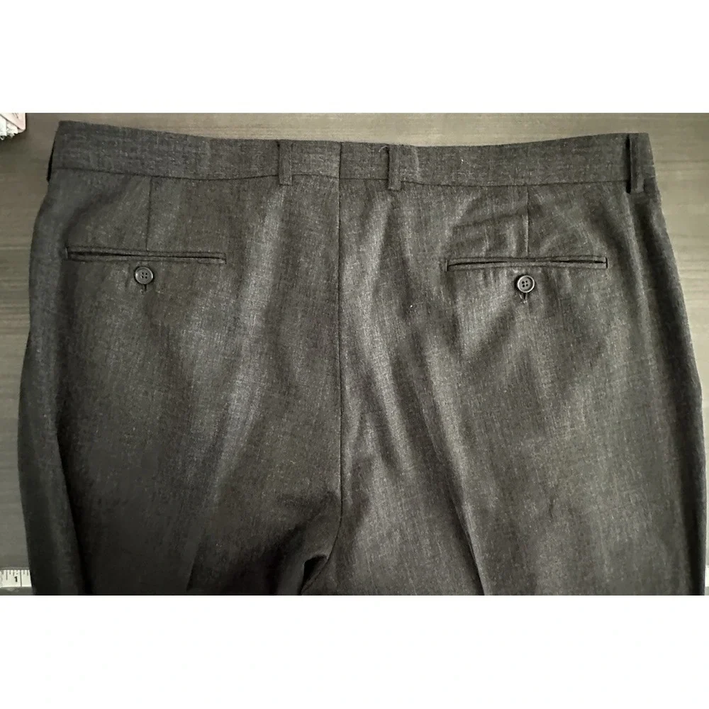 Bertolini B66051 Gray Wool Silk Blend Dress Pants Mens 41x30‎ Tailored